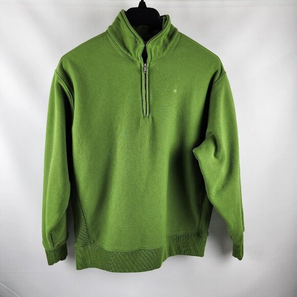 Champion Sweatshirt Mens XL Green Reverse Weave Vintage 1/4 Zip - Picture 1 of 6
